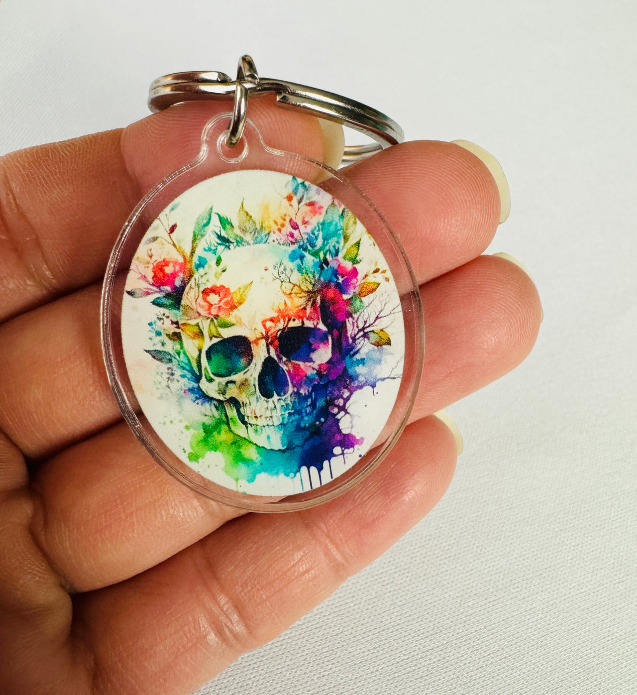 Skull Acrylic Keychain