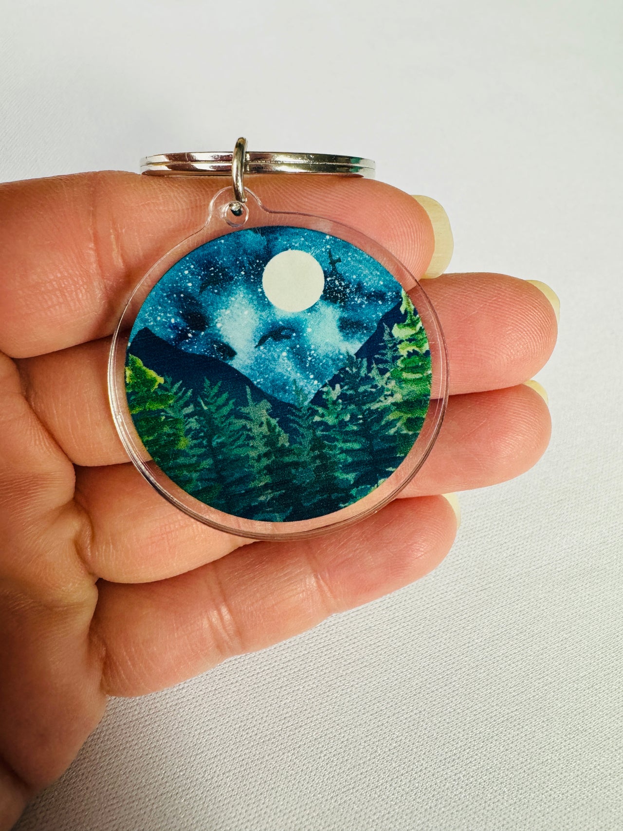 Night Scene Acrylic Keychain