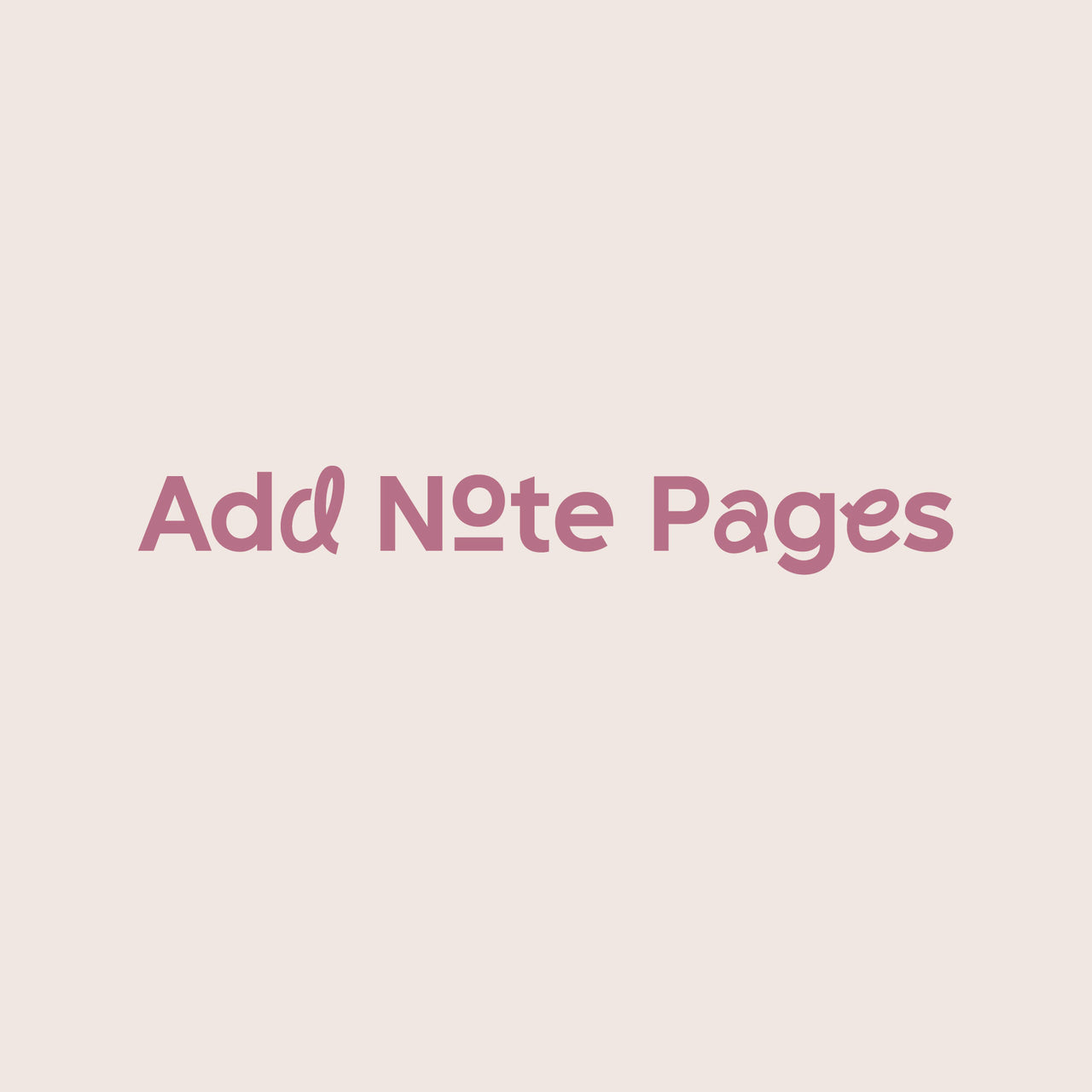 Note Pages
